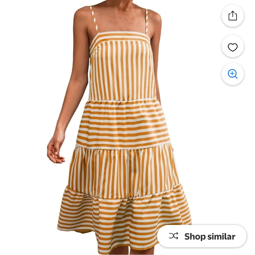 Striped Yellow and White Sundress
